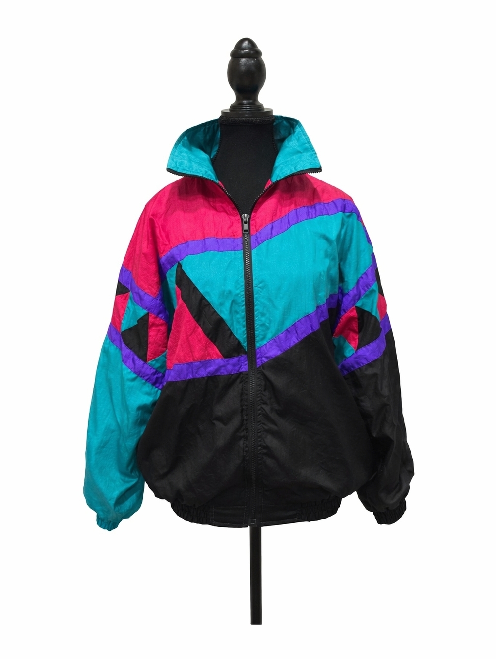 Slade 80s Colorblock Windbreaker Jacket - VINTAGE - SMALL